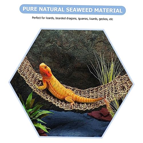 2pcs Reptile Carpet Lizard Lounger Grass Mat Forest Floor Bedding for Bearded Dragons Toys