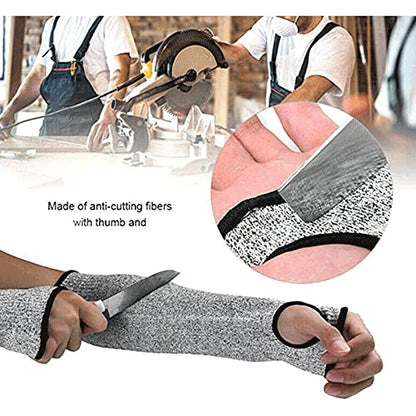 Cut Resistant Nitrile Gloves and Sleeves with EN388 Level 5 Protection - color: Grey