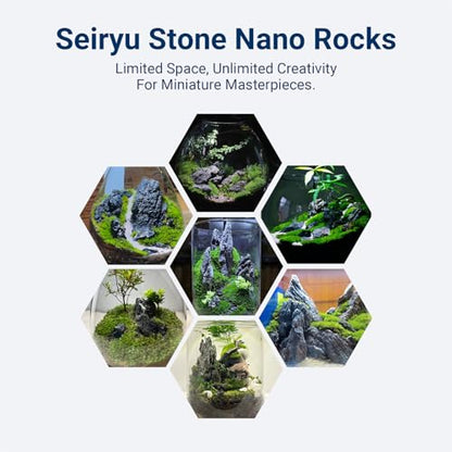 Seiryu Stone Natural Stone Rocks Fish Tank Decor Rocks for Aquariums Landscaping Model Tank Decoration Aquarium Miniature -20lb (2-8 inch) - size: 20Lb (2-8 inch)
