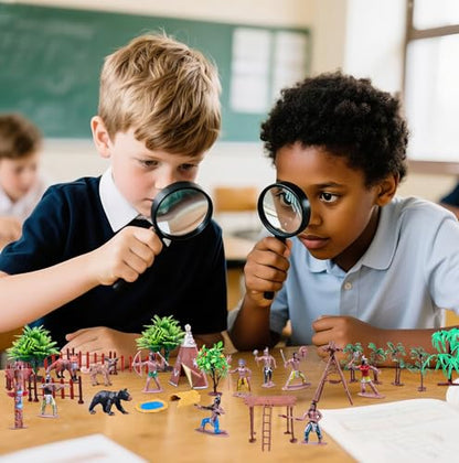 31Pcs Native American Village Playset, Assorted Indigenous People Figures with Tepee, Totem Pole, Fence, Trees, Animals, Tribal Cultural History Educational School Project Toys for Kids - style: Native