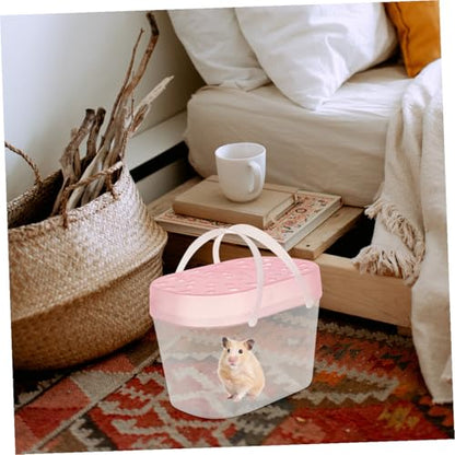 TOYANDONA 2pcs Turtle Cases Reptile Carrying Boxes for Small Pets Convenient Outdoor Pet Accessories Lightweight and Easy to Carry - color: Pink