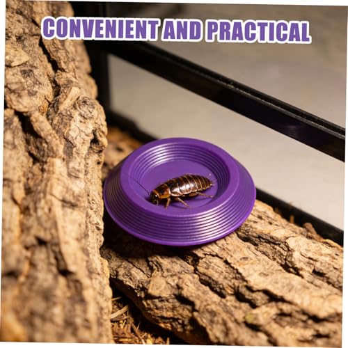 12pcs Small Animal Feeding Bowls Plastic Terrarium Food Dishes for Reptiles Frogs Lizards Roaches Enclosures