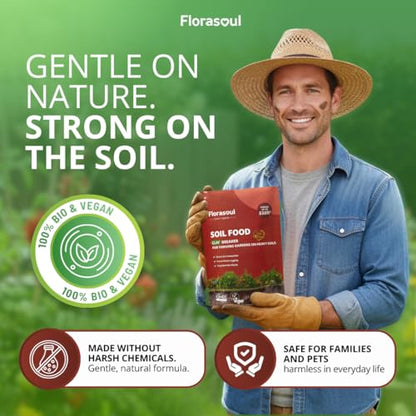 Florasoul® Clay Breaker Soil Amendment (6.6 lbs) – Revitalize Heavy Clay & Compacted Soil – Plant-Based & Vegan Formula – Enhances Drainage & Aeration – for Gardens, Lawns & Flower Beds - color: Clay