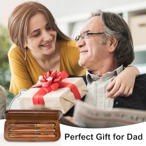 Cool Gifts for Dad from Daughter, Son, Wife Mens Pen Set with Box for Father Daddy Papa Christmas Gifts Best Dad Ever Engraved Dad‘s Pens Sentimental Fathers Day Birthday Gift Ideas Luxury Pens - color: Dad Gift