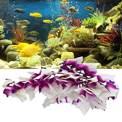 Artificial Reptile Plants Lifelike Plastic Plant Hanging Leaves Decoration with Suction Cup for Reptile Terrarium Fish Tank (T-1034Q) - size: T-1034Q