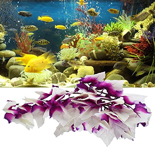 BORDSTRACT Artificial Reptile Plant, Lifelike Plastic Hanging Leaves Decoration with Suction Cup for Terrarium Fish and Reptile Habitats (T-1034Q) - size: T-1034Q