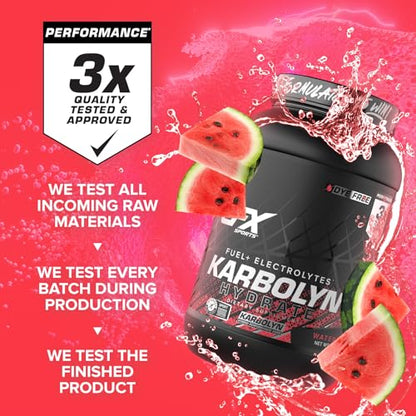 EFX Sports Karbolyn Hydrate | Carbohydrate Powder + Electrolytes | Sugar Free Sports Drink Mix | Fuel & Hydration | Stimulant Free | 66 Servings (Watermelon Wave)
