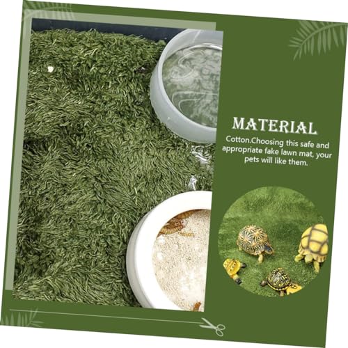 BESPORTBLE Reptile Moss Carpet for Terrariums Fake Grass Mat for Lizard Tanks Tortoise Bedding and Amphibian Habitat Moisture Retaining Cushion for Reptile Enclosures