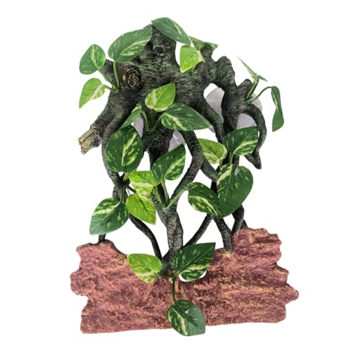 Reptile-Climbing Branch Terrarium Plant Suction Cup Aquariums Decoration Simulate Aquatic-Plant Reptiles Tree for Climbing Tree Decor Branch Terrarium Decoration - color: B