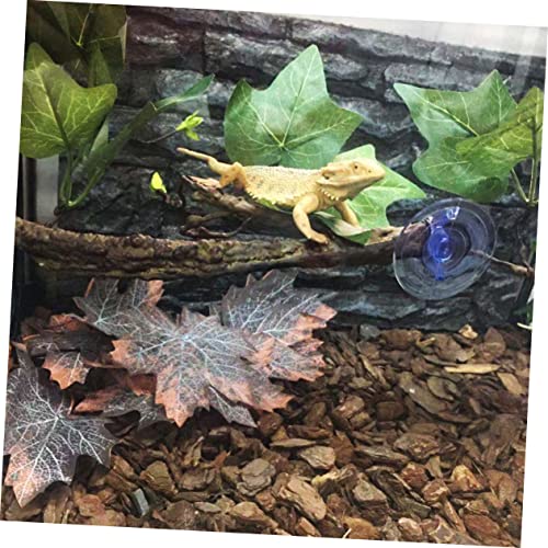 2Pcs Reptile Vines Terrarium Branch Suction Cups Artificial Climbing Simulation Plant for Lizards Snakes and Frogs PET Habitat Decor