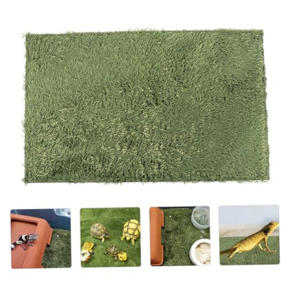BESPORTBLE Reptile Carpet Mat for Terrarium Washable Lawn-Shaped Reusable Liner for Tortoises Bearded Dragons and Amphibians Easy to Cut and Install Moisture Protection