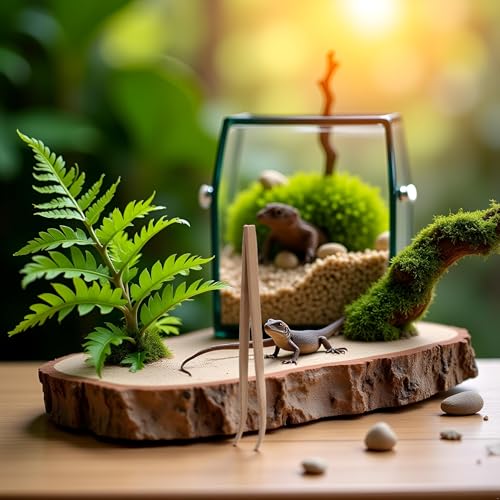 Wood Color Angled Reptile Feeding Tongs Tweezers 28cm Bamboo Eco-Friendly Feeding Tool，Reptiles and Amphibians，Reptile Terrariums