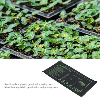POCREATION 2 Pack Seedling Heat Mat, Plant Heat Mat for Plant Starting PVC IPX7 Warm Hydroponic Heating Pad for Indoor Home Gardening Seed Starter (US Plug 120V)