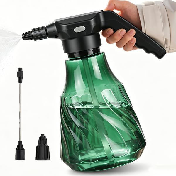0.53 Gallon Rechargeable Electric Plant Mister Sprayer, Fine Mist & Continuous Spray for Indoor Plants, Garden, Vehicle Cleaning，Handheld Portable Sprayer with Adjustable Nozzle