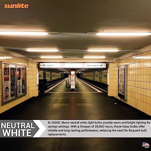 Sunlite 30435 F54T5/835/HO 4 Foot T5 Linear Fluorescent Lamp, 54 Watts, 5000 Lumens, 3500K Neutral White, Miniature G5 Bi-Pin Base, ROHS Compliant, High Performance Straight Tube, 40 Pack - color: 3500k, style: 54 watts (45.80-Inch)