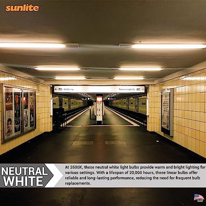 Sunlite 30435 F54T5/835/HO 4 Foot T5 Linear Fluorescent Lamp, 54 Watts, 5000 Lumens, 3500K Neutral White, Miniature G5 Bi-Pin Base, ROHS Compliant, High Performance Straight Tube, 40 Pack - color: 3500k, style: 54 watts (45.80-Inch)