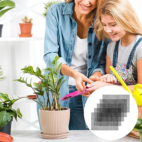 Mozeat Lens 5pcs Black Rectangular 11.8*7.8 inches Mesh Flower Pot Hole Mesh Pad for Indoor & Outdoor Plants - color: 5pcs Rectangular
