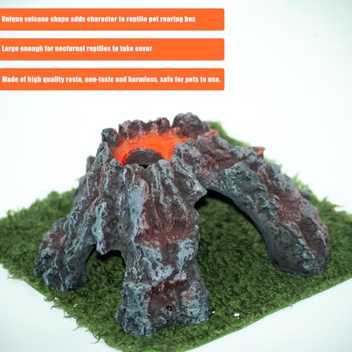 Leopard Gecko Tank Accessories Snake Hide Reptile Hide Terrarium Decor Resin Terrarium Suitable for Snakes/Leopard Guards/Spiders/Crested Geckos