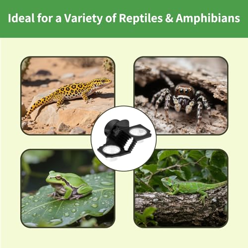 Reptile Feeding Ledge with 6 Cups, Suction Cup Food & Water Bowl for Geckos, Frogs, Chameleons – Easy-Clean Dish for Terrarium & Small Pets