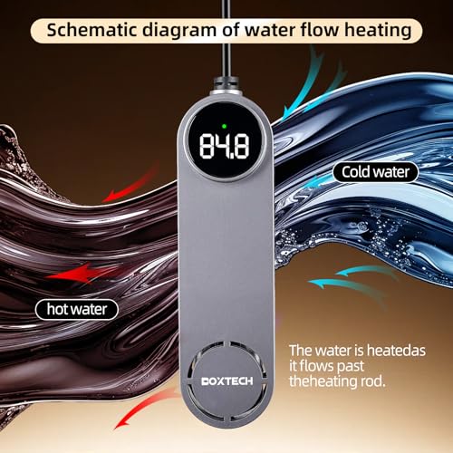 UPETTOOLS Submersible Aquarium Heater with Digital Thermostat, Adjustable Temperature Fish Tank Heater for 5-20 Gallon Tanks, Overheat and Dry Burn Protection, for Freshwater and Saltwater Aquariums