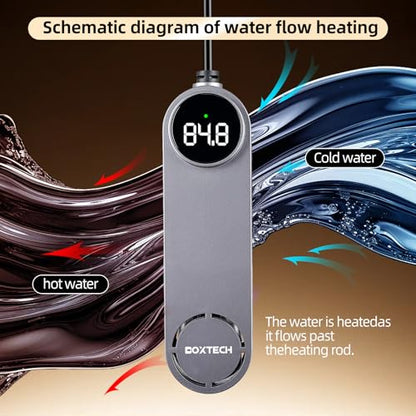 UPETTOOLS Submersible Aquarium Heater with Digital Thermostat, Adjustable Temperature Fish Tank Heater for 5-20 Gallon Tanks, Overheat and Dry Burn Protection, for Freshwater and Saltwater Aquariums