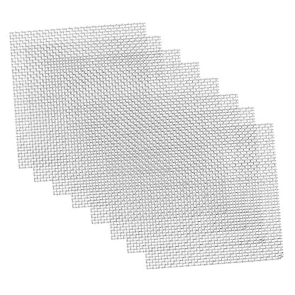 DECHOUS 10pcs Stainless Steel Aquarium Plant Mesh Grass Decor Net Fish Tank Accessory Rustproof Fish Tank Plant Holder