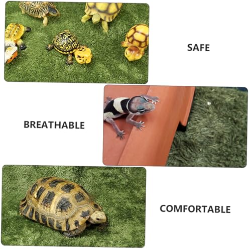 2pcs Natural-Looking Reptile Moss Carpets for Climbing Pets Absorbent Mats Breathable and Washable Terrarium Bedding for Tortoises and Amphibians