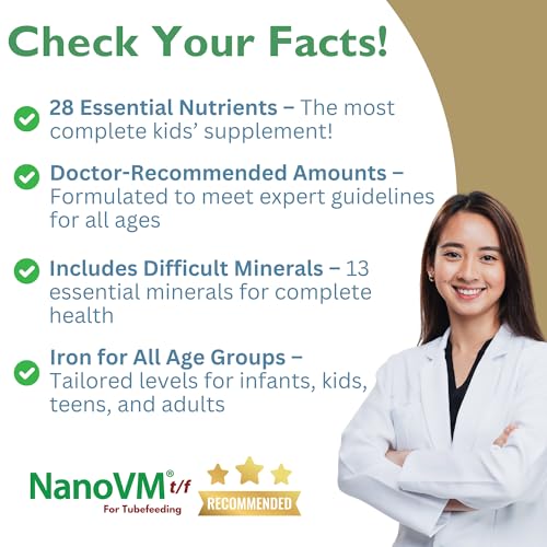 t/f, Dietary Supplement for Tube Feeding, Allergen-Free Kids Multivitamin, Unflavored Vitamin Powder with 14 Vitamins & 13 Minerals, Low-Carb Kids Vitamins, 275g - Solace Nutrition - style: Tubefeeding