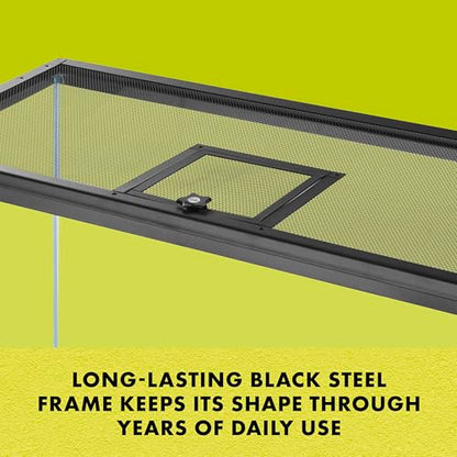 Zilla Pet Reptile Terrarium Fresh Air Screen Cover with Hinged Door 20" x 10" - size: 20" x 10"