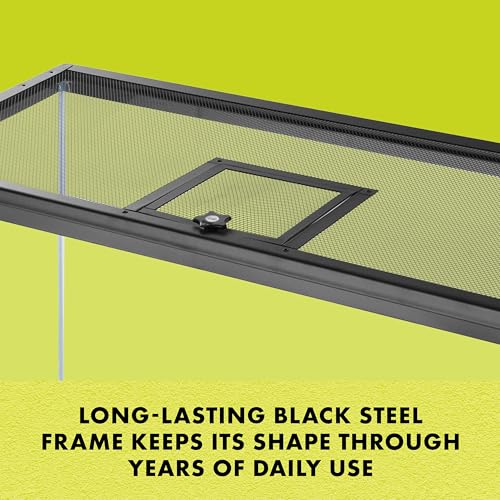 Zilla Pet Reptile Terrarium Fresh Air Screen Cover with Hinged Door 24" x 12" - size: 24" x 12"