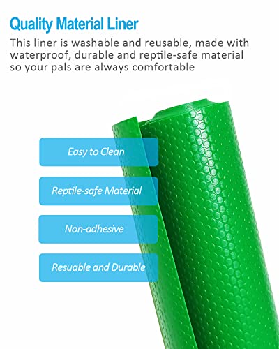 Bearded Dragon Tank Accessories, 120 Gallon Reptile Terrarium Mat Liner, Bearded Dragon Substrate for 4x2x2 Reptile Enclosure, Green - color: Green