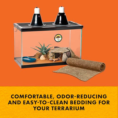 Zilla Reptile Terrarium Bedding Substrate Floor Liner, Brown, 20L/29G, 11.75" x 29.5" - size: 11.75" x 29.5"
