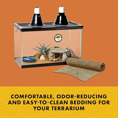 Zilla Reptile Terrarium Bedding Substrate Floor Liner, Brown, 20L/29G, 11.75" x 29.5" - size: 11.75" x 29.5"