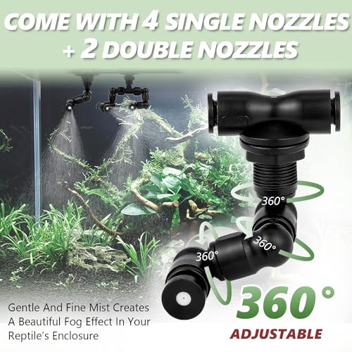 LANUEVA 2.5L Reptile Fogger + Reptile Misting System with Return Valve