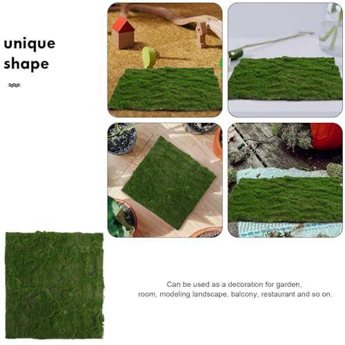 Artificial Moss Grass Turf Tile 30Cm X 30Cm Faux Green Grass Patch for Bonsai, Reptile Moss Terrarium Decoration, Indoor Outdoor Table Mat Home Garden Décor
