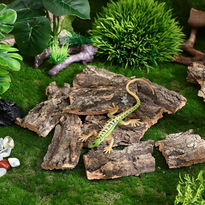 KESYOO 10pcs Reptile Tree Bark Platforms Turtle Basking Platforms Terrarium Decor Climbing Hides for Reptile Habitat