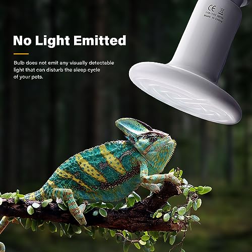 YSSOA 100W Ceramic Heat Emitter, Reptile Heat Bulbs, Ceramic Heat Lamp for Reptiles, Amphibian, Chicken, Dog, Cat, 2 Pack, White - color: White, size: 2 Pack, style: 100W