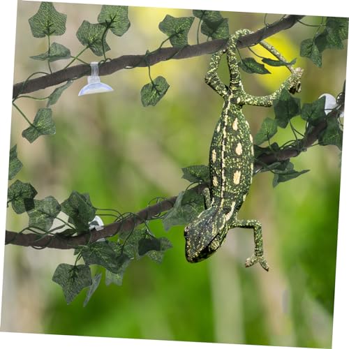MERRYHAPY 1m Jungle Vines Rattan Strip with Suckers for Reptiles Flexible Habitat Decor for Lizards Frogs Snakes and with Suction Cups