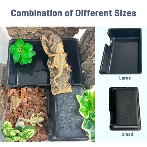 Small Humid Hideout Cave for Reptiles, Snake Hide for Ball Pythons, Gecko Hide, Leopard Geckos, Bearded Dragons,Compact Terrarium Decor with Easy-Clean Design (6.70"x4.72"x2.56") - size: Small (1 Count)