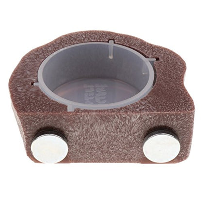 Magnetic Reptile Food Water Bowl Terrarium Reptile Feeder Feeding Dish for Gecko, Lizard, Turtle (Brown) - color: Brown