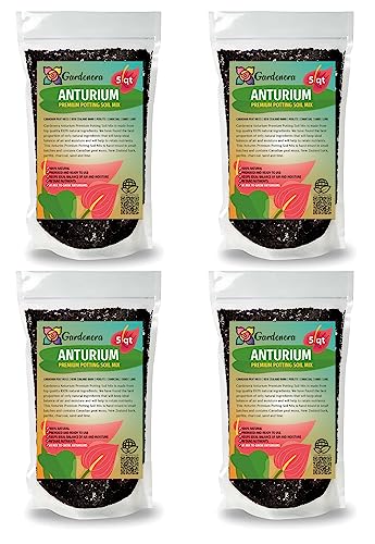 Gardenera Anthurium Potting Mix - Unleash The Full Potential of Your Indoor Garden - 20 QUARTS - size: 20 Quart Bag