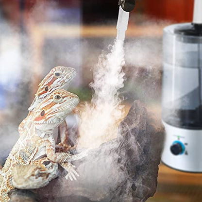 Dreyoo Reptile Humidifier Fogger, 4L Cool Mist Fog Mister with Tube for Tortoise Habitat Chameleon Snake Amphibians, Compatible with All Terrariums, Cages and Enclosures