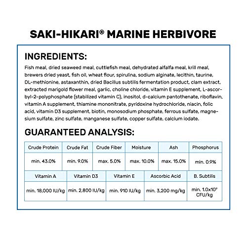 Hikari 042221 Marine Herbivore Medium Sinking Pellets Marine Fish Food, One Size