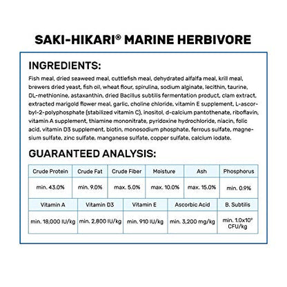 Hikari 042221 Marine Herbivore Medium Sinking Pellets Marine Fish Food, One Size