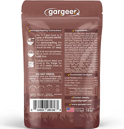 Gargeer Bugs and Insects Food. Complete Gel Diet for Roaches, Crickets, Worms, Dubia, Fly, etc. Made in The USA, Using Premium Nutritional Ingredients. 8oz Powder Turns into 2 Pound of Ready Food.… - size: 8 Ounce (Pack of 1)