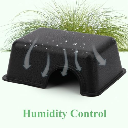 Hypeety Reptile Hide Box, Small Animal Hideaway, Hides with Texture Help Peeling, for Snakes, Lizards, Leopard Gecko S