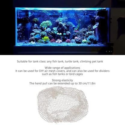 Aquarium Escape Proof Net, Reptile Escape Proof Net Aquarium Screen NetS Clear Mesh Netting Terrarium Netting Cover for Fish Covering (S)