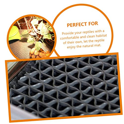 UKCOCO 3-in-1 Reptile Carpet Lizard Cage Pad Waterproof Terrarium Bedding Mat for Tortoise and Snake Wear-Resistant Reptile Supplies - color: Dark Grey