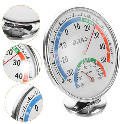 Reptile Temperature and Humidity Gauge Dual Dial Hygrometer for Terrarium Easy Read Color-Coded Display for Bearded Dragons Lizards and Other Reptiles