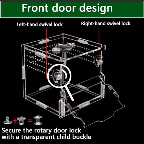 Jumping Spider Enclosure 4x4x4 Acrylic Clear Cage - color: Transparency-Basic